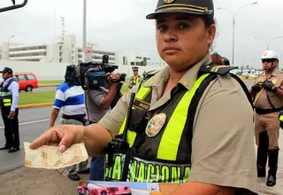 Poder Judicial sentenció a más de tres años a chofer que intentó sobornar a policía 