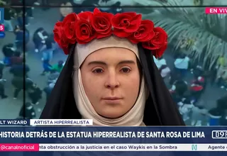 Así es la estatua hiperrealista de Santa Rosa de Lima