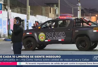 Siete de cada 10 limeños se siente inseguro