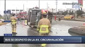 Siete heridos tras despiste de bus de transporte público en avenida Circunvalación - Noticias de despiste
