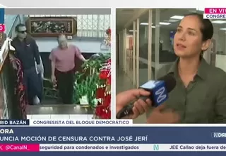 Sigrid Bazán: Censura a Jerí es la vía más viable y urgente