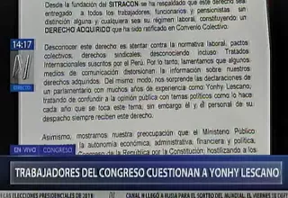 Sindicato del Congreso: Lescano y su personal siempre reciben aguinaldo