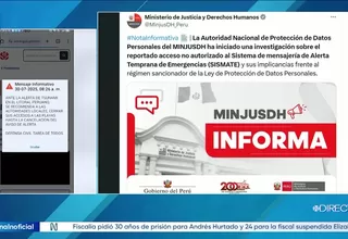 Ministerio de Justicia anuncia investigación sobre acceso no autorizado al Sismate