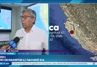 Sismo de 6.1 en Ica fue una alerta para reforzar cultura de prevención, advierte jefe del IGP