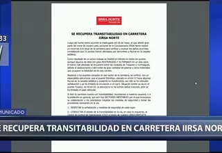 Sismo en Loreto: se recupera transitabilidad en carretera IIRSA Norte