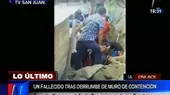 SJL: una persona murió y dos resultaron heridas tras la caída de un muro - Noticias de muro