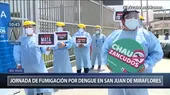 San Juan de Miraflores: El Minsa realiza jornada de fumigación por dengue  - Noticias de dengue
