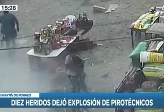 SMP: Diez heridos tras explosión de pirotécnicos