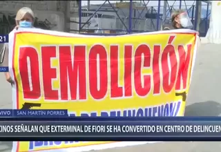 SMP: Vecinos denuncian que exterminal de Fiori es refugio de delincuentes