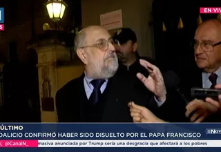 Sodalicio confirmó haber sido disuelto por el papa Francisco