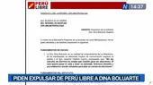 Solicitan expulsar de Perú Libre a Dina Boluarte - Noticias de vladimir-cerron