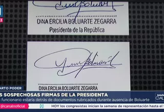 Las sospechosas firmas de la presidente Boluarte