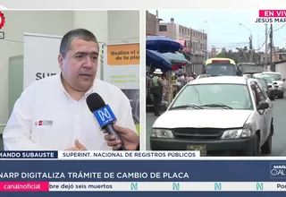 Sunarp lanza sistema para cambio de placa digital en minutos
