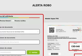 Sunarp presentó nueva web 'Alerta Robo'