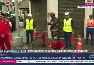SUNASS verifica operatividad de hidrantes en Mesa Redonda
