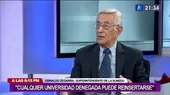 Oswaldo Zegarra: "Proyecto del Congreso sobre universidades es innecesario y redundante" - Noticias de sunedu