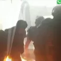 Surco: Personal de fiscalización es atacado con bombas molotov