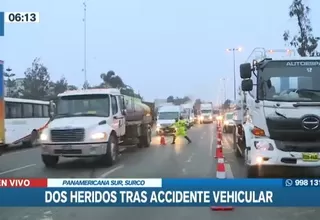 Surco: Congestión vehicular tras triple choque en Panamericana Sur