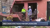 Surco: Deflagración dejó cuatro heridos y diez viviendas afectadas  - Noticias de deflagracion