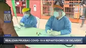 Surco: Realizan pruebas COVID-19 a repartidores de delivery - Noticias de delivery
