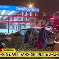 Chofer chocó contra estación Domingo Orué del Metropolitano 