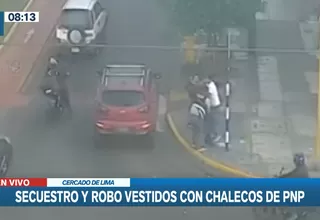 Surquillo: Hombres con chalecos policiales secuestraron a dos personas y les roban 40 mil dólares