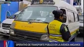 Surquillo: realizan operativo a vehículos de transporte público en Av. Angamos - Noticias de comisaria-surquillo