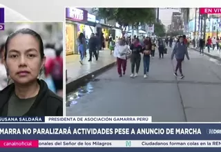 Susana Saldaña: Gamarra no participará en protestas