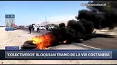 Tacna: Colectiveros bloquean tramo de la Vía Costanera  - Noticias de via-costanera