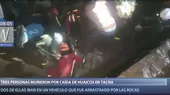 Tacna: Tres personas murieron tras paso de huaico - Noticias de tacna