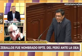 Tapia sobre Zeballos en la OEA: "No debería estar tan pendiente de la política exterior de EE.UU."