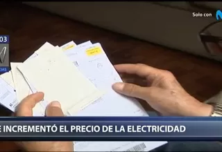 Tarifas domésticas de electricidad suben desde hoy en todo el país