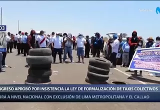 Congreso aprobó por insistencia ley de formalización de taxis colectivos