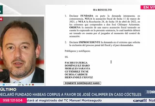 TC declara fundado habeas corpus a favor de José Chlimper