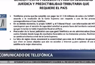 Telefónica sobre Sunat: Decisión judicial es antitécnica y genera pésimo precedente 