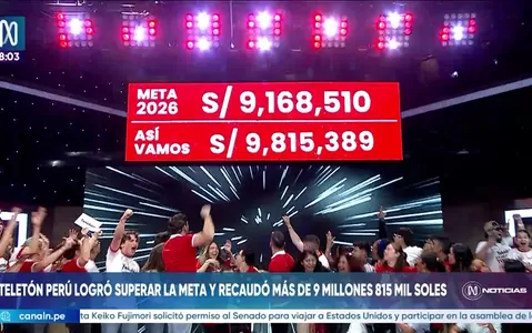 Teletón Perú 2026 superó su meta al recaudar más de 9.8 millones