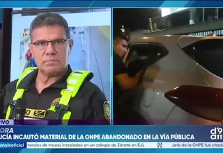 Teniente General PNP Manuel Lozada advierte sanciones por caso de material electoral