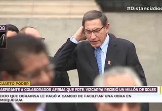 Colaborador afirma que consorcio pagó S/1 millón a Martín Vizcarra por buena pro de obra