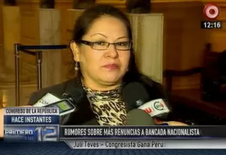 Teves negó que más congresistas de Gana Perú vayan a desertar