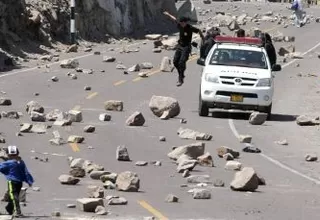 Tía María: protestantes bloquearon carretera Panamericana Sur - Cocachacra