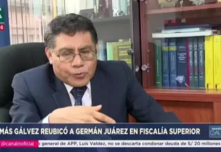 Tomás Gálvez reubicó a Germán Juárez en fiscalía superior