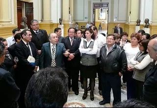 Trabajadores del Congreso protestaron por mejoras salariales