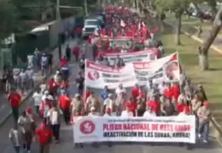 Agremiados de Construcción Civil protestaron frente al Ministerio de Trabajo