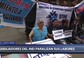 Trabajadores del INEI afirman que reciben remuneración por debajo del sueldo mínimo