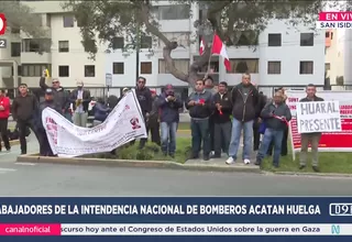 Trabajadores de la Intendencia Nacional de Bomberos acatan huelga
