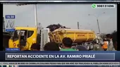 Tráiler se despistó en la avenida Ramiro Prialé - Noticias de despiste