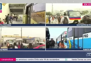 Transporte opera con normalidad pese a paro convocado en Lima y Callao