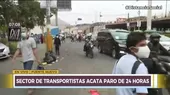 Sector de transportistas acata paro de 24 horas en protesta por incumplimientos de la ATU - Noticias de transporte-interprovincial