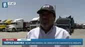 Transportistas de Arequipa: Hemos sido bastante mecidos, más que todo por el Ejecutivo - Noticias de transportistas