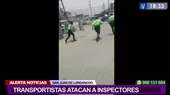 Transportistas atacan a inspectores a pedradas tras intervención - Noticias de inspectores-muncipales
